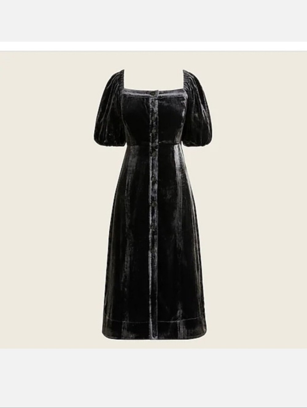 J. Crew Puff Sleeve Velvet Dress